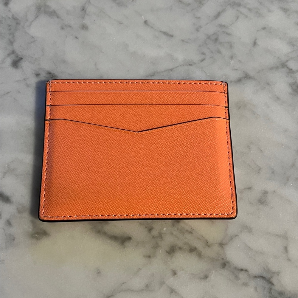 KATE SPADE (NWOT) Vibrant Card Holder/Wallet, Melon Ball (Orange/Pink/Salmon) - Picture 2 of 4